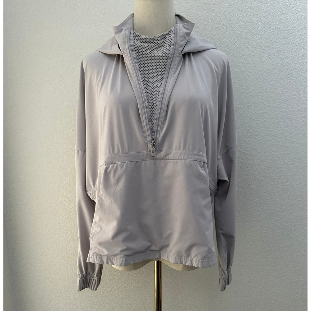 Lululemon All Day Breeze Pullover Hoodie 6 Gray Windbreaker Gorpcore Athleisure